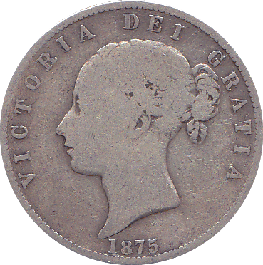 1875 HALFCROWN ( F ) - Halfcrown - Cambridgeshire Coins