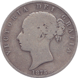 1875 HALFCROWN ( F ) - Halfcrown - Cambridgeshire Coins
