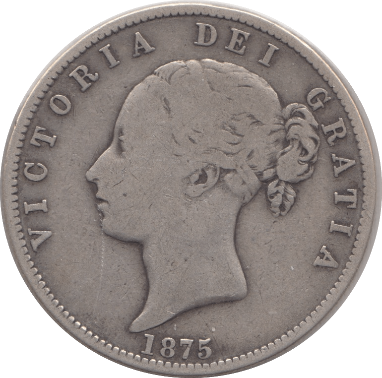 1875 HALFCROWN ( FINE ) 6 - Halfcrown - Cambridgeshire Coins