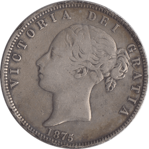 1875 HALFCROWN ( VF ) - Halfcrown - Cambridgeshire Coins