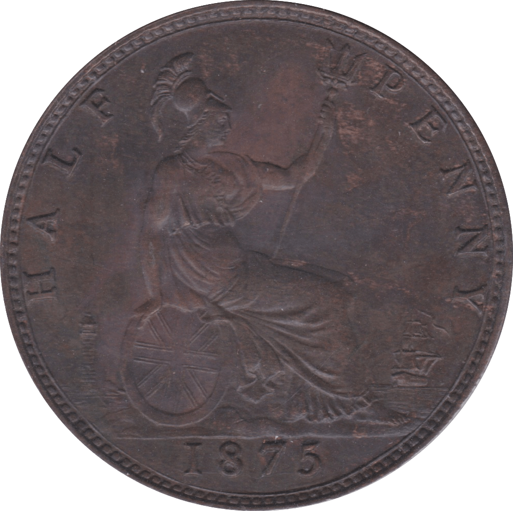 1875 HALFPENNY ( AUNC ) - Halfpenny - Cambridgeshire Coins