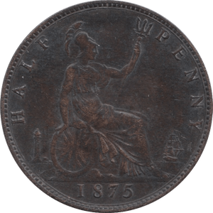 1875 HALFPENNY ( EF ) 8 - Halfpenny - Cambridgeshire Coins