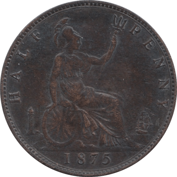 1875 HALFPENNY ( EF ) 8 - Halfpenny - Cambridgeshire Coins