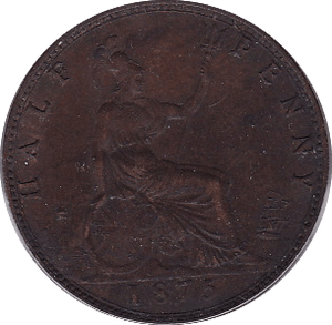 1875 HALFPENNY ( EF ) - Halfpenny - Cambridgeshire Coins