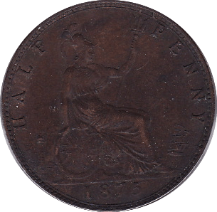 1875 HALFPENNY ( EF ) - Halfpenny - Cambridgeshire Coins