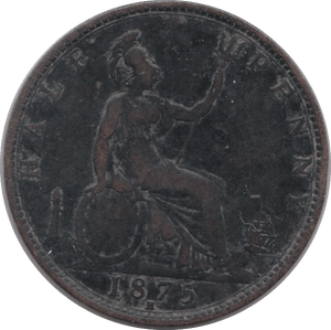 1875 HALFPENNY ( GF ) H - HALFPENNY - Cambridgeshire Coins