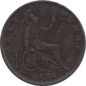 1875 HALFPENNY ( GVF ) - Halfpenny - Cambridgeshire Coins