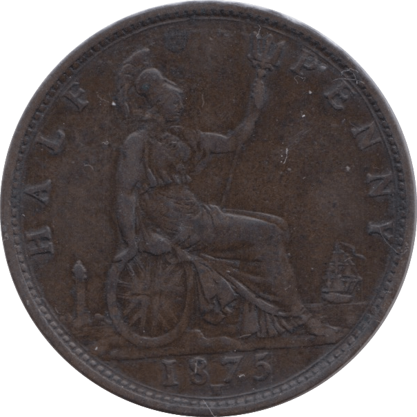 1875 HALFPENNY ( GVF ) - Halfpenny - Cambridgeshire Coins