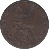 1875 HALFPENNY ( GVF ) - Halfpenny - Cambridgeshire Coins