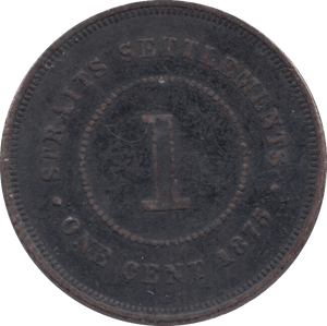 1875 ONE CENT BRITISH COLONY - WORLD COINS - Cambridgeshire Coins