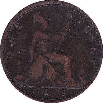 1875 PENNY ( F ) - Penny - Cambridgeshire Coins