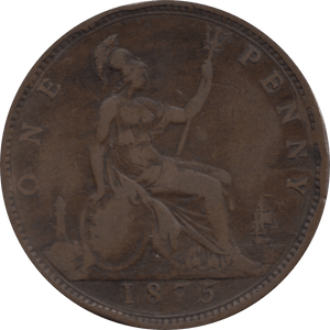 1875 PENNY ( FINE ) 2 27 - Penny - Cambridgeshire Coins