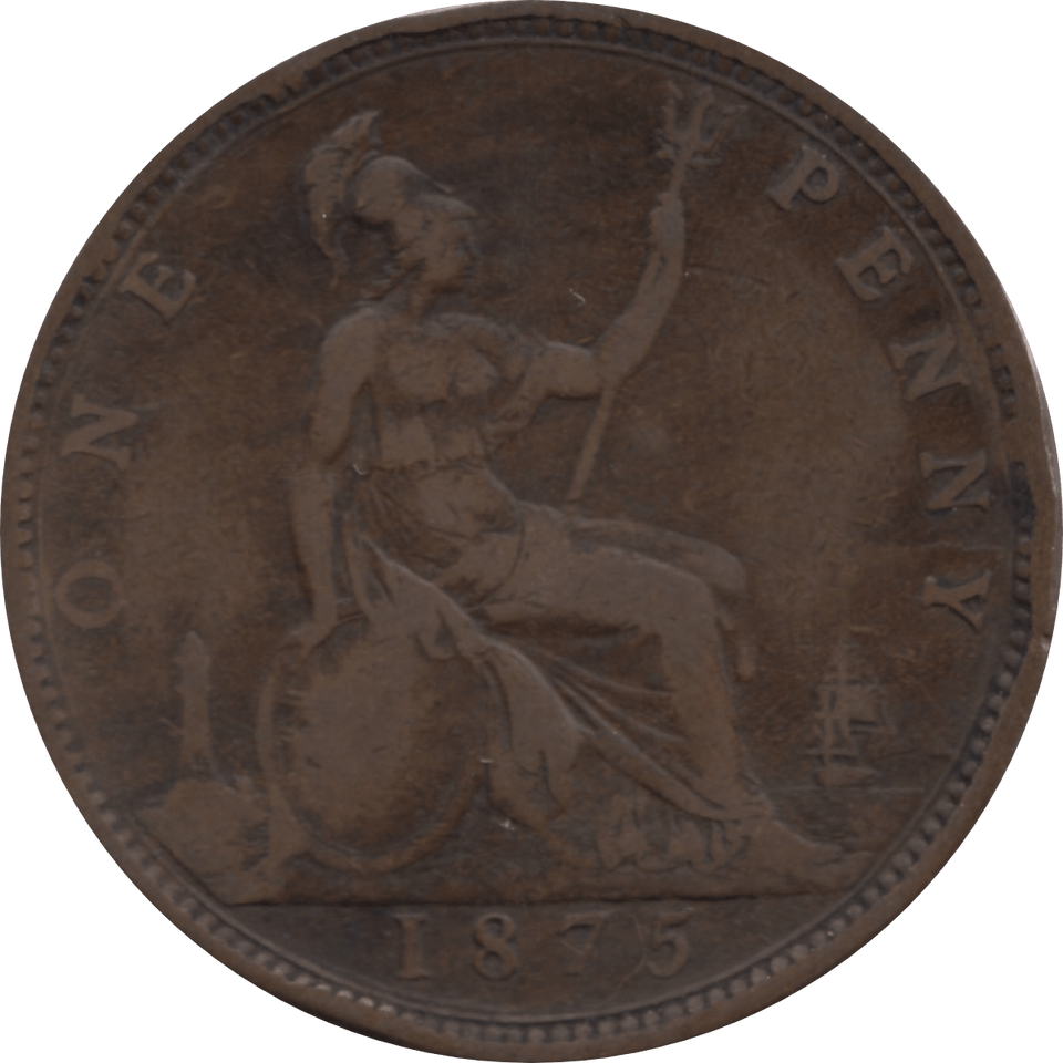 1875 PENNY ( FINE ) 2 27 - Penny - Cambridgeshire Coins