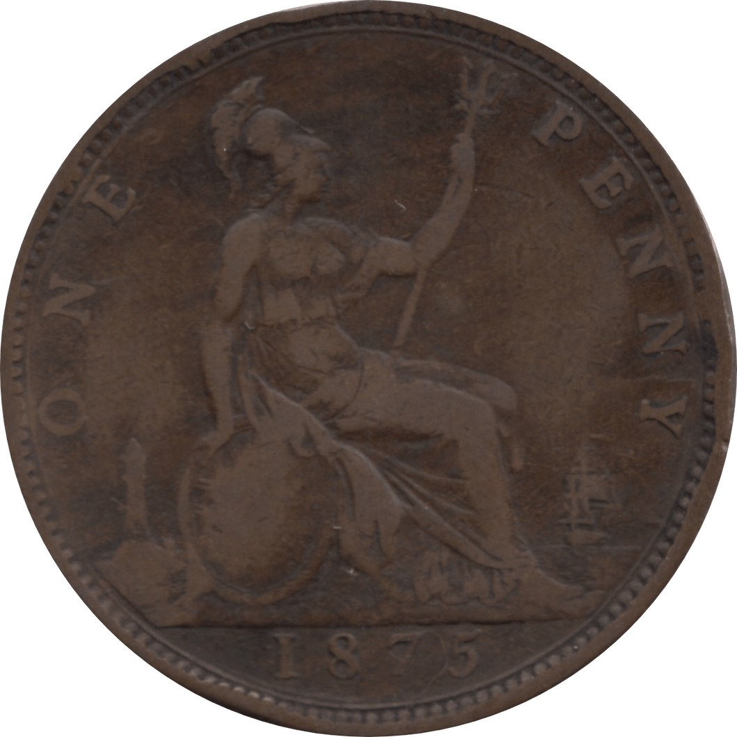 1875 PENNY ( FINE ) 2 27 - Penny - Cambridgeshire Coins