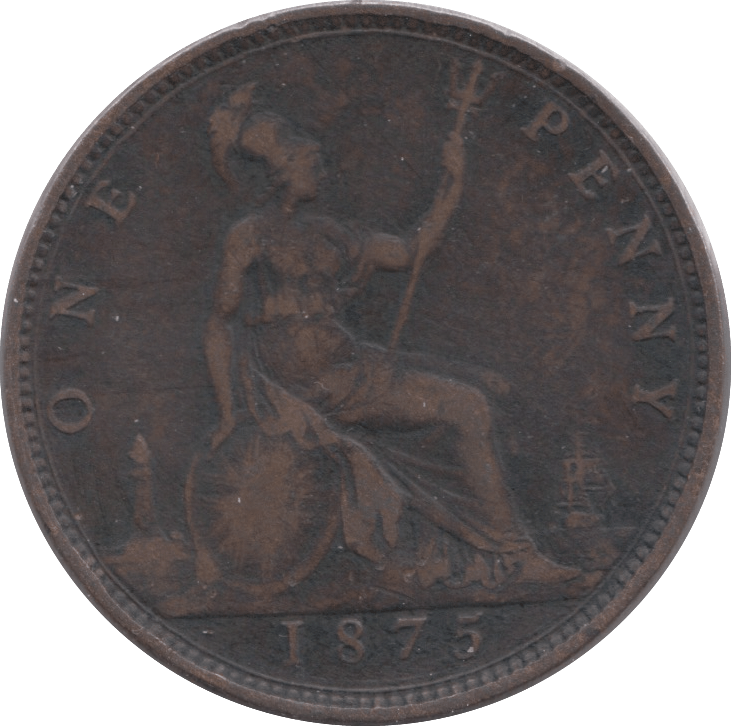 1875 PENNY ( FINE ) - Penny - Cambridgeshire Coins