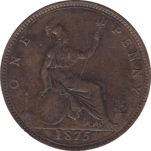 1875 PENNY ( GVF ) B - Penny - Cambridgeshire Coins