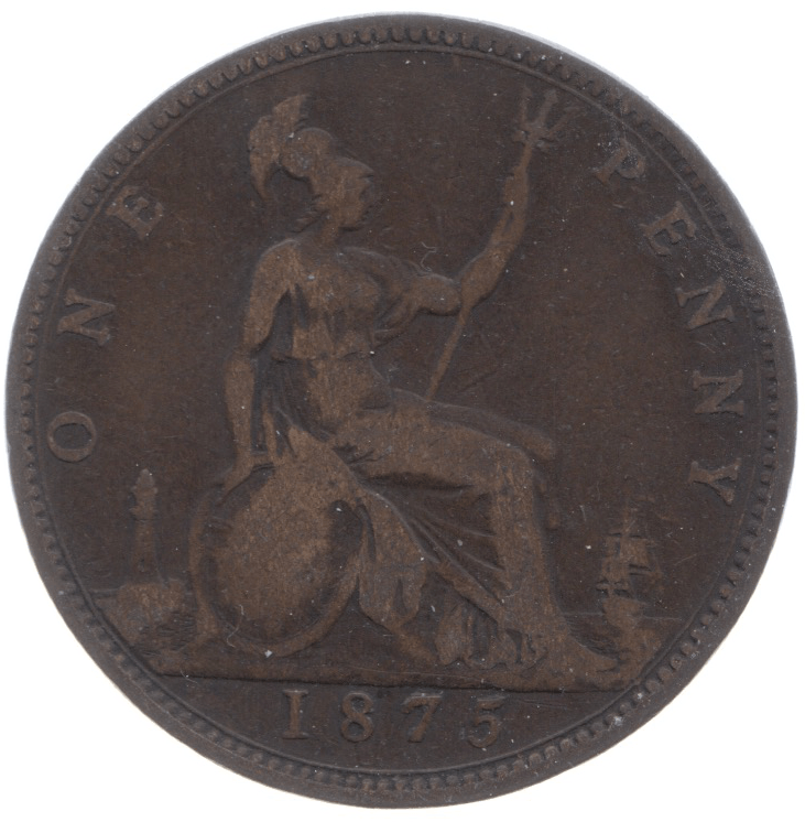 1875 PENNY ( NF ) 1 - Penny - Cambridgeshire Coins