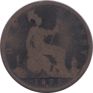 1875 PENNY ( POOR ) H 2 - PENNY - Cambridgeshire Coins