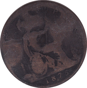 1875 PENNY ( POOR ) H - Penny - Cambridgeshire Coins