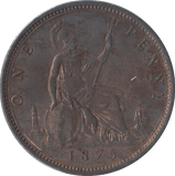 1875 PENNY ( UNC ) - Penny - Cambridgeshire Coins