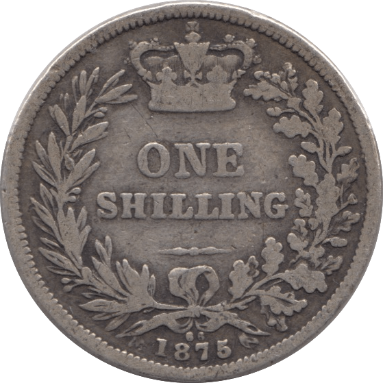 1875 SHILLING ( FINE ) DIE 66 - Shilling - Cambridgeshire Coins