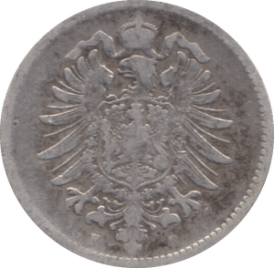 1875 SILVER 1 MARK GERMAN EMPIRE - SILVER WORLD COINS - Cambridgeshire Coins
