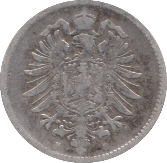 1875 SILVER 1 MARK GERMAN EMPIRE - SILVER WORLD COINS - Cambridgeshire Coins