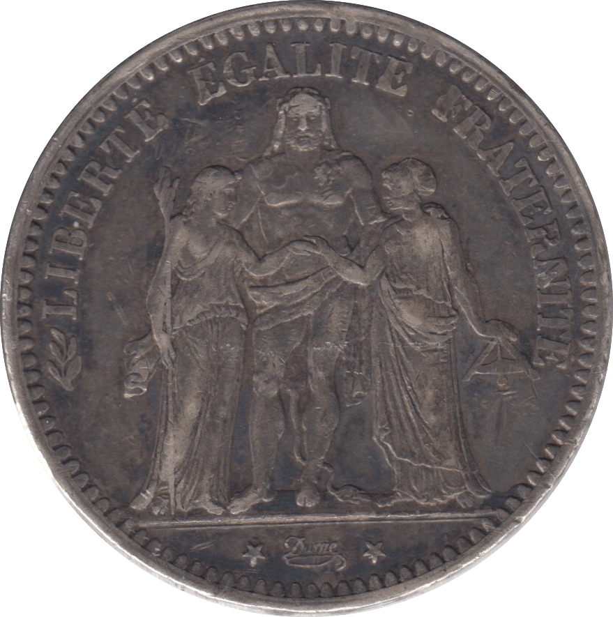 1875 SILVER 10 FRANCS FRANCE - SILVER WORLD COINS - Cambridgeshire Coins