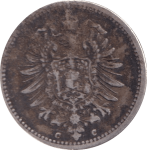 1875 SILVER GERMANY 50 PFENNIG - SILVER WORLD COINS - Cambridgeshire Coins