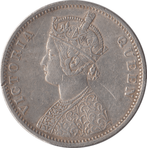 1875 SILVER INDIA 1 RUPEE - SILVER WORLD COINS - Cambridgeshire Coins
