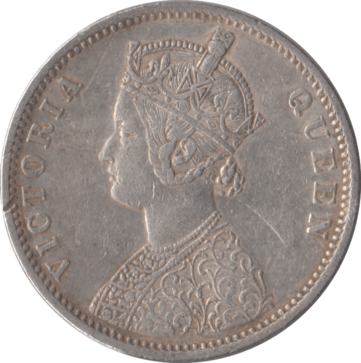 1875 SILVER INDIA 1 RUPEE - SILVER WORLD COINS - Cambridgeshire Coins