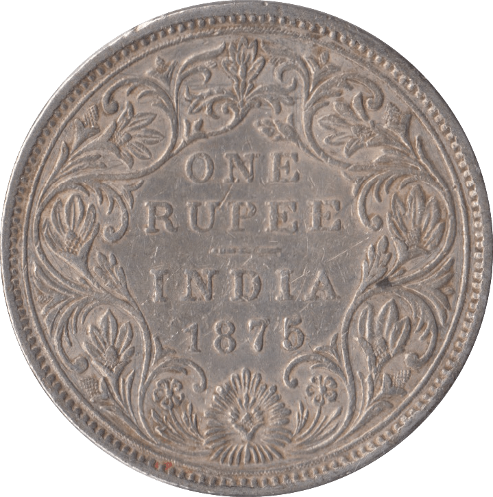 1875 SILVER INDIA 1 RUPEE - SILVER WORLD COINS - Cambridgeshire Coins
