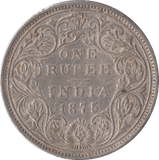 1875 SILVER INDIA 1 RUPEE - SILVER WORLD COINS - Cambridgeshire Coins
