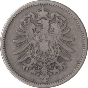 1875 SILVER ONE MARK GERMANY - SILVER WORLD COINS - Cambridgeshire Coins