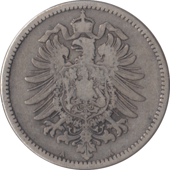 1875 SILVER ONE MARK GERMANY - SILVER WORLD COINS - Cambridgeshire Coins