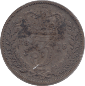 1875 SILVER THREEPENCE ( FAIR ) - Cambridgeshire Coins