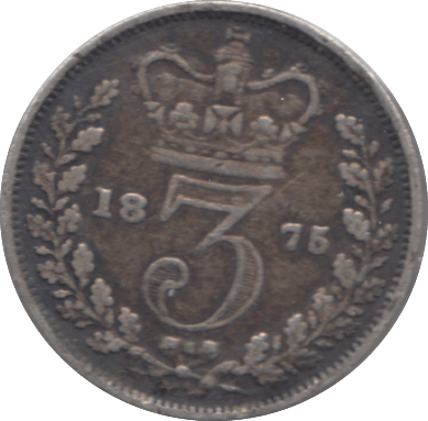 1875 SILVER THREEPENCE ( GF ) - Threepence - Cambridgeshire Coins