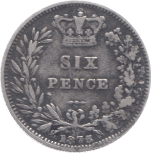 1875 SIXPENCE DIE 27 ( FINE ) - Sixpence - Cambridgeshire Coins