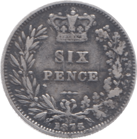 1875 SIXPENCE DIE 27 ( FINE ) - Sixpence - Cambridgeshire Coins