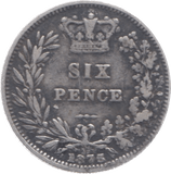 1875 SIXPENCE DIE 27 ( FINE ) - Sixpence - Cambridgeshire Coins