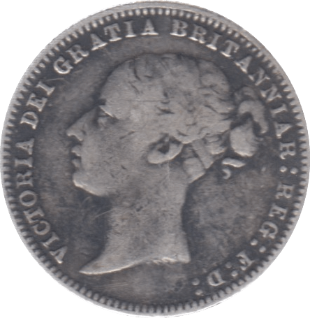 1875 SIXPENCE DIE 27 ( FINE ) - Sixpence - Cambridgeshire Coins