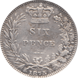 1875 SIXPENCE ( EF ) DIE - Sixpence - Cambridgeshire Coins