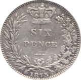 1875 SIXPENCE ( EF ) DIE - Sixpence - Cambridgeshire Coins