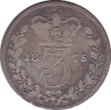 1875 THREEPENCE ( FAIR ) - Threepence - Cambridgeshire Coins