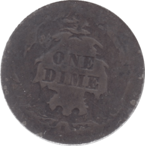 1875 USA SILVER DIME - SILVER WORLD COINS - Cambridgeshire Coins