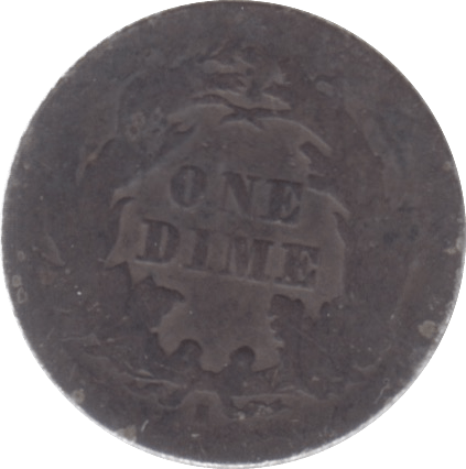 1875 USA SILVER DIME - SILVER WORLD COINS - Cambridgeshire Coins