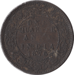 1876 1/4 ANNA INDIA - WORLD COINS - Cambridgeshire Coins