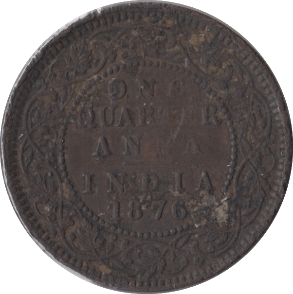 1876 1/4 ANNA INDIA - WORLD COINS - Cambridgeshire Coins