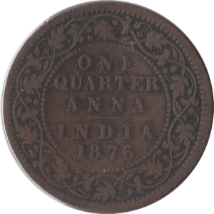 1876 1/4 ANNA INDIA - WORLD COINS - Cambridgeshire Coins