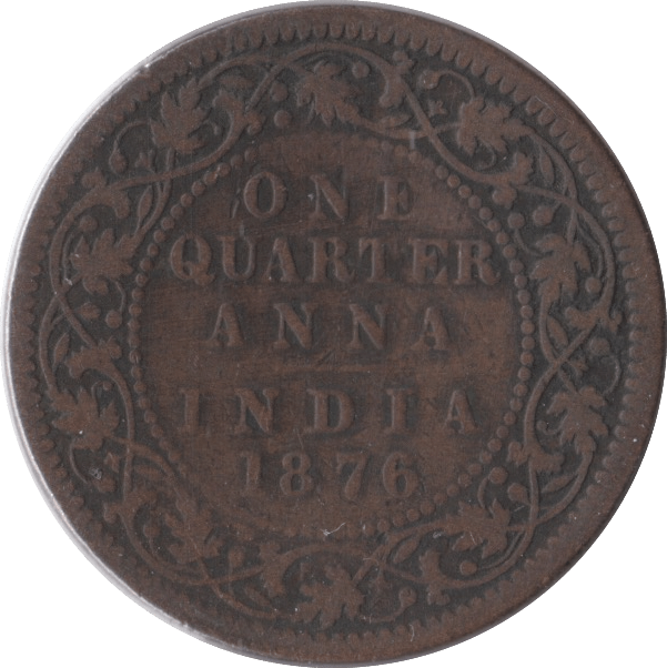 1876 1/4 ANNA INDIA - WORLD COINS - Cambridgeshire Coins